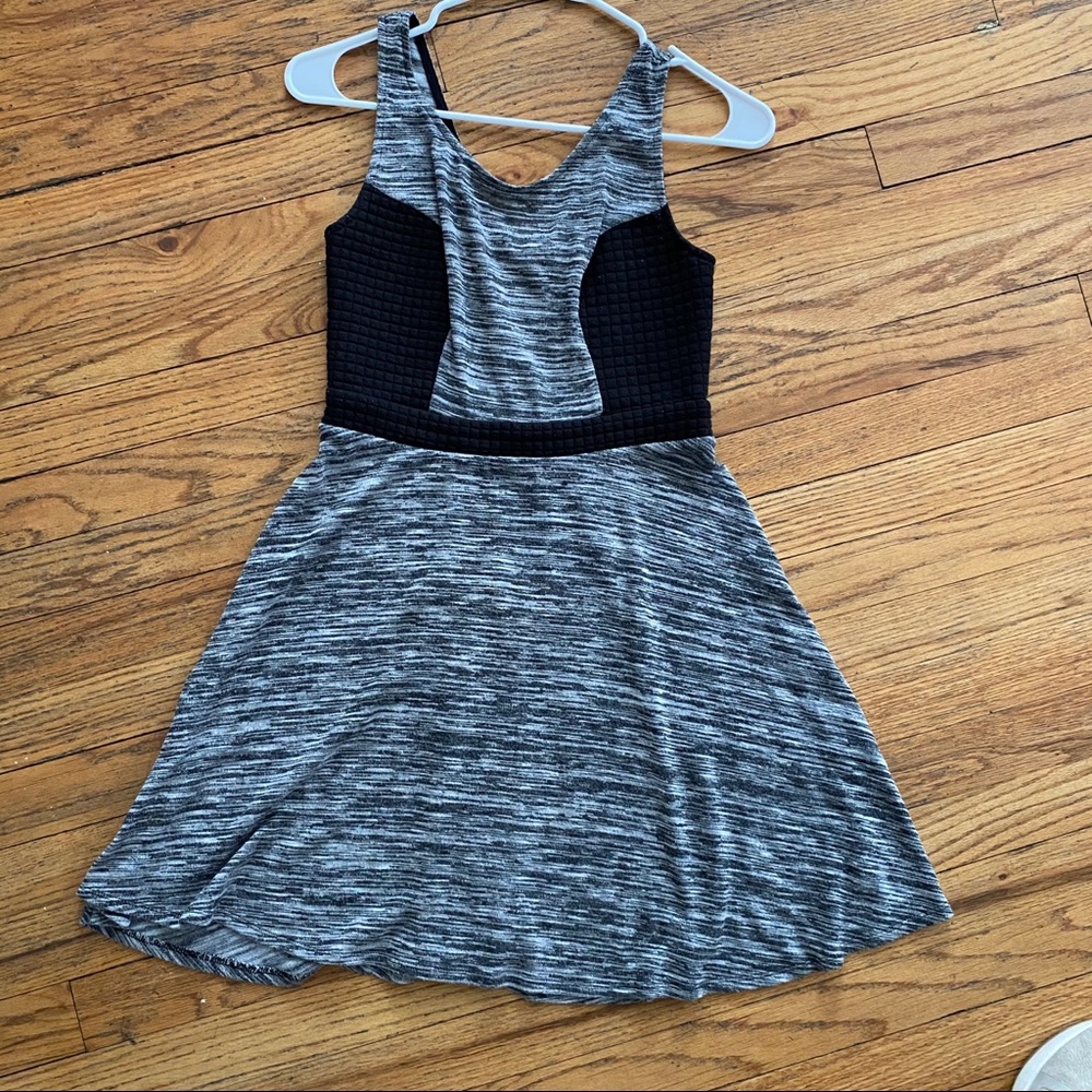 Black + White Tank-Top Dress